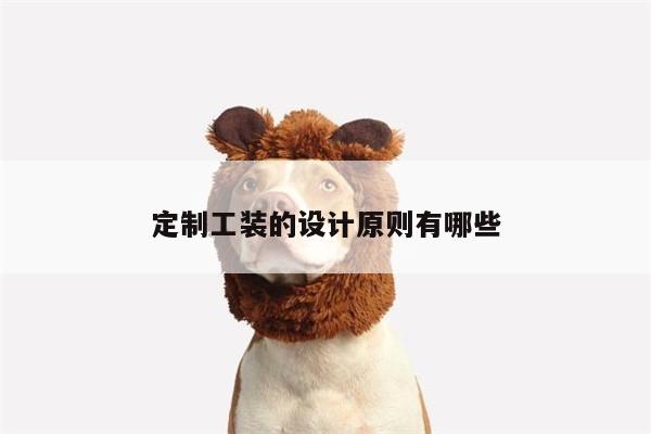 定制工装的设计原则有哪些:EMC易倍体育官方入口