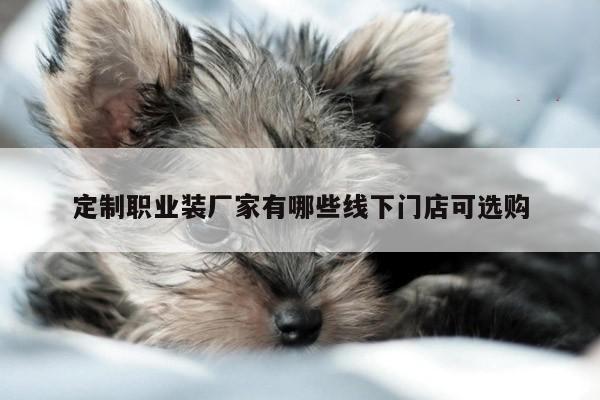 emc易倍体育:定制职业装厂家有哪些线下门店可选购